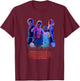 Stranger Things Vintage Steve & Robin Scoops Ahoy Babysitter T-Shirt - T-Shirt | Maroon