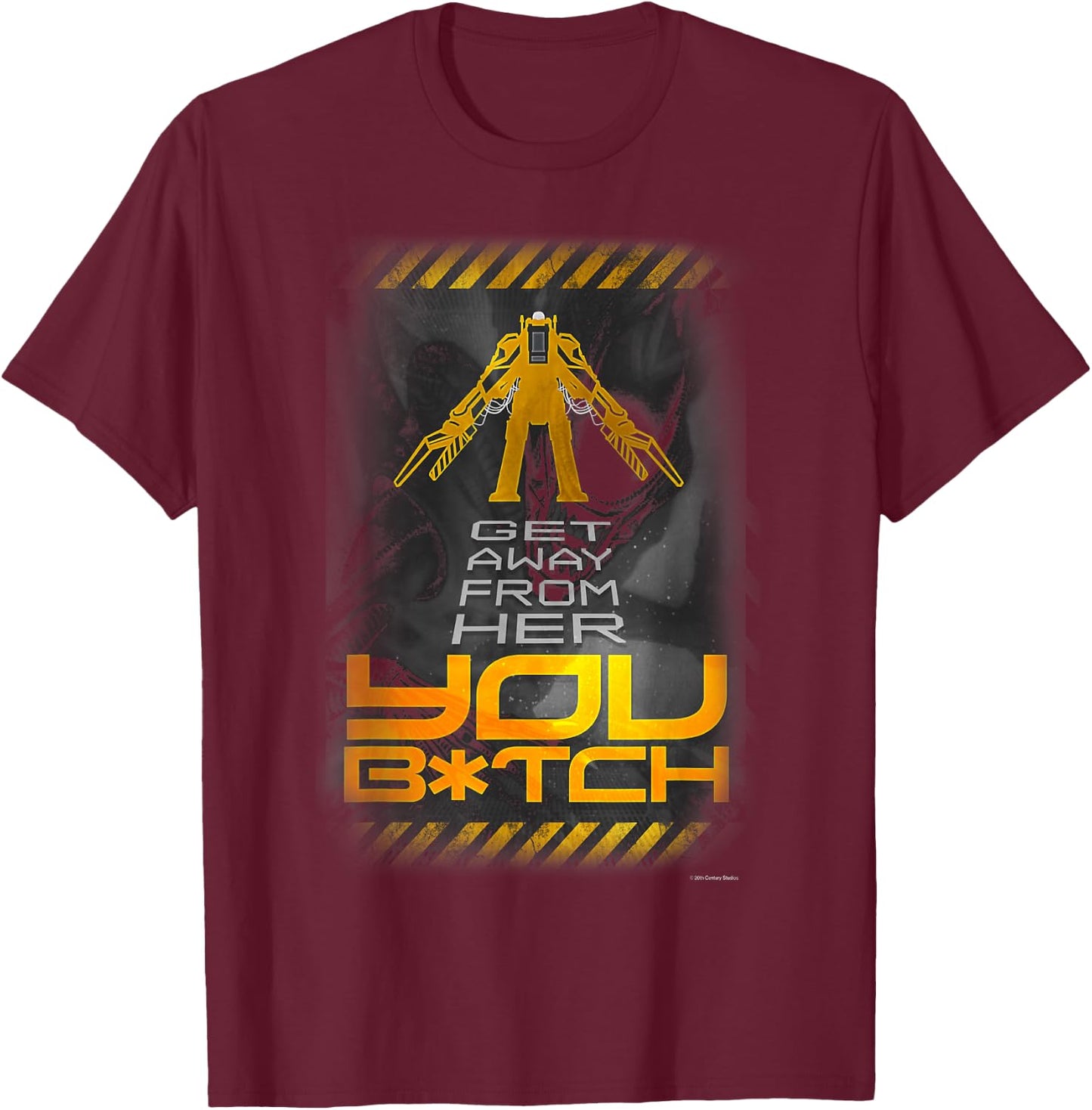 P-5000 Powered Work Loader Get Away From Her Logo T-Shirt - T-Shirt | Maroon