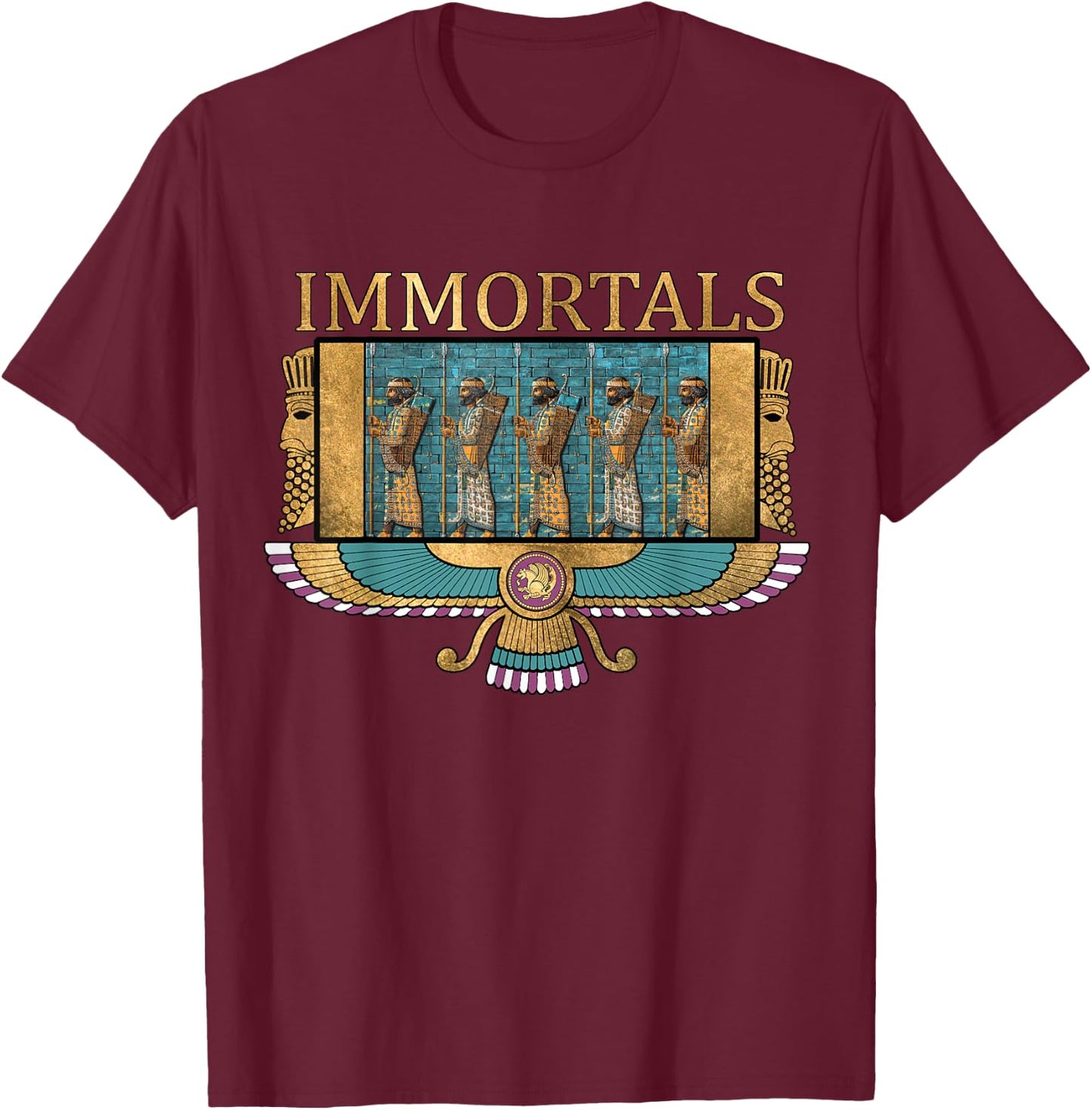 Persian Old Civilizations Symbol of Persian , black, s T-Shirt - T-Shirt | Maroon
