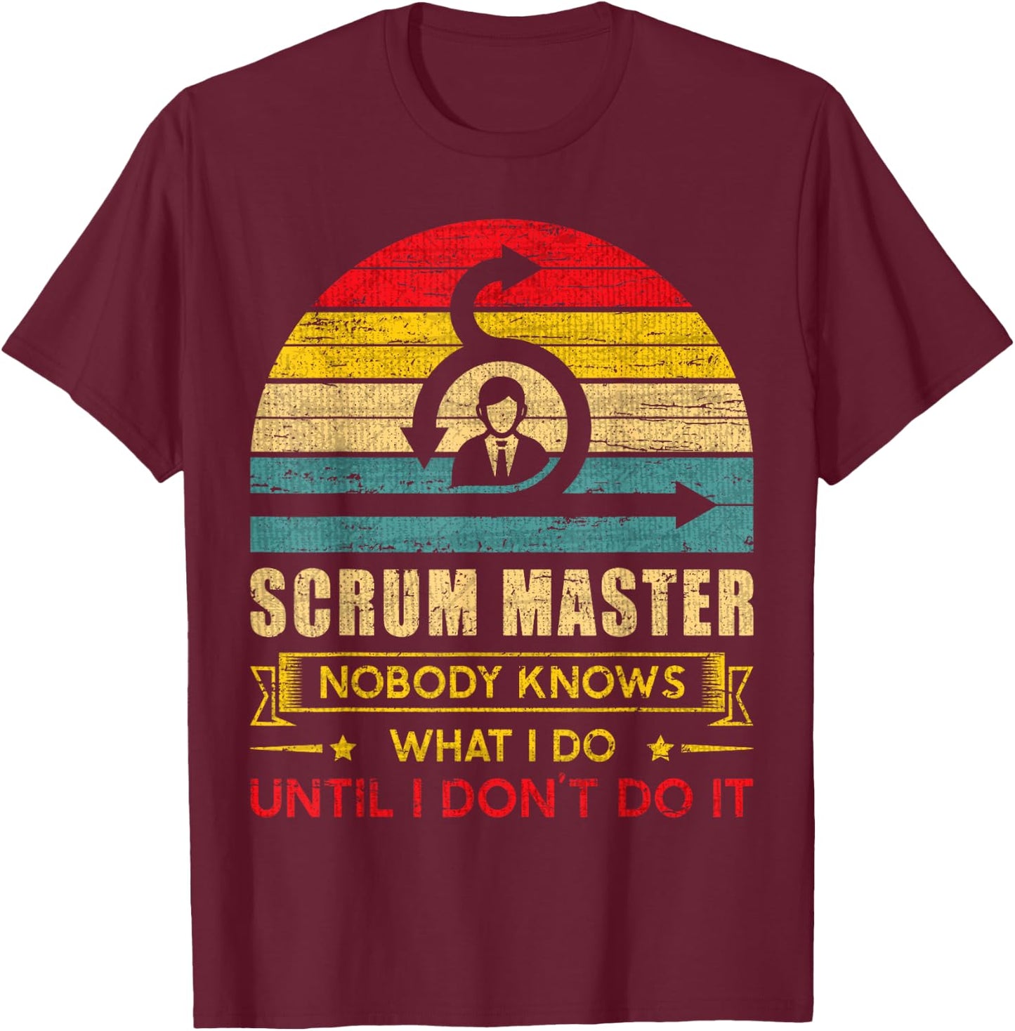 Agiler Trainer Praktiker Coaching Agiler Coach Scrum Master T-Shirt - T-Shirt | Maroon