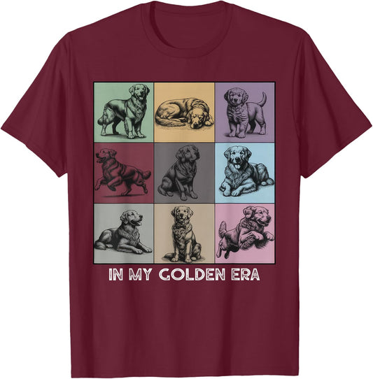 in My Golden Retriever 70s Era Funny Retriever Dog T-Shirt - T-Shirt | Maroon