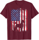 America Flag Poodle Vintage Patriotic Dog Lover Owner Gift T-Shirt - T-Shirt | Maroon