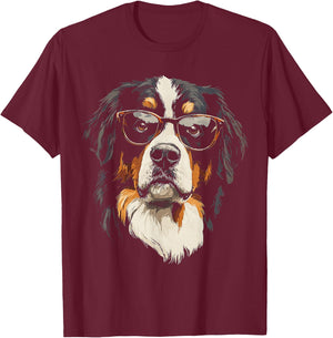Bernese Mountain Dog Dog Graphic Pet Bernese Mountain Dog T-Shirt - T-Shirt | Maroon