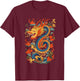 Year Of The Dragon 2024 Vintage Chinese Art Women, Men T-Shirt - T-Shirt | Maroon