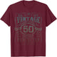 Vintage 1975 Limited Edition Shirt 50 year old 50th Birthday T-Shirt - T-Shirt | Maroon