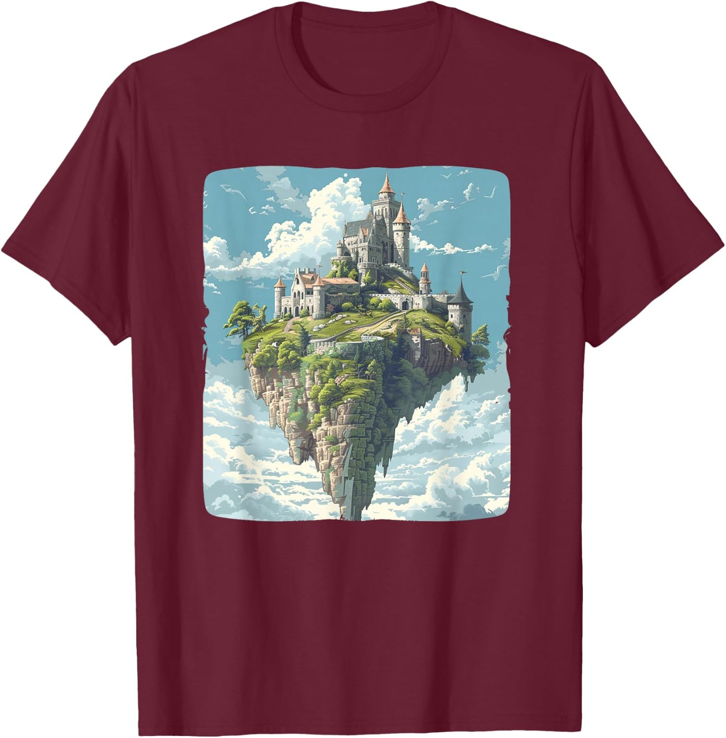 Awesome Castle in the Sky Costume for Boys and Girls T-Shirt - T-Shirt | Maroon