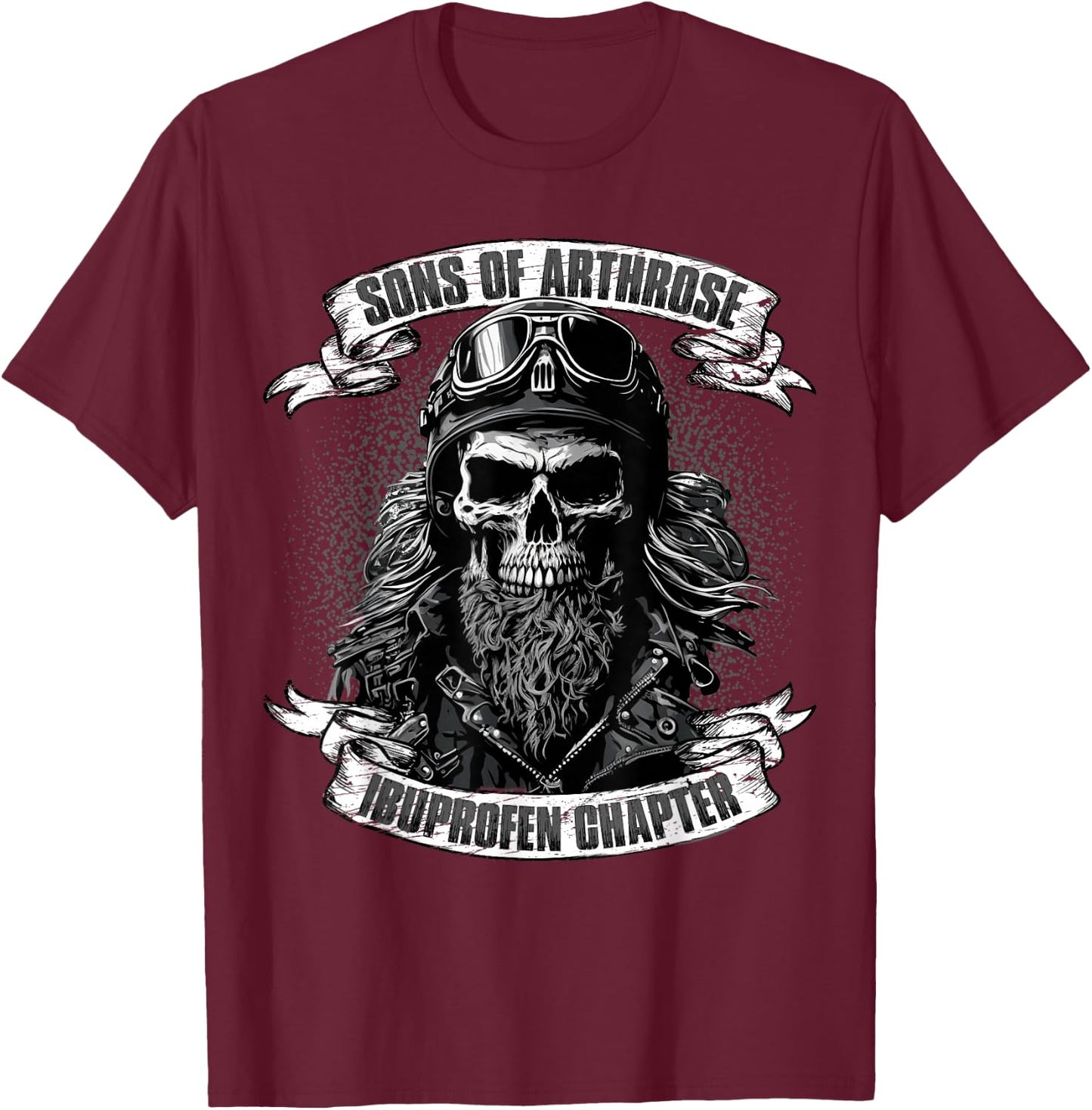 Sons of Arthrose - Ibuprofen Chapter Biker Motorradfahrer T-Shirt - T-Shirt | Maroon