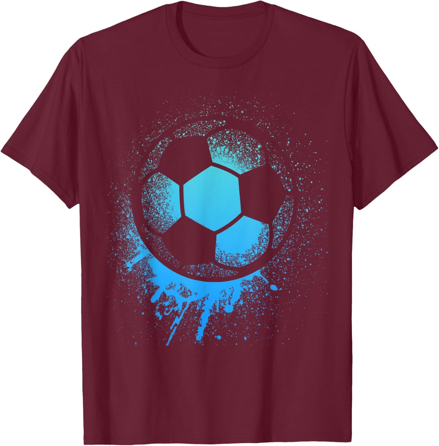 Soccer Player Sports Boys Men Soccer ball for kid T-Shirt - T-Shirt | Maroon