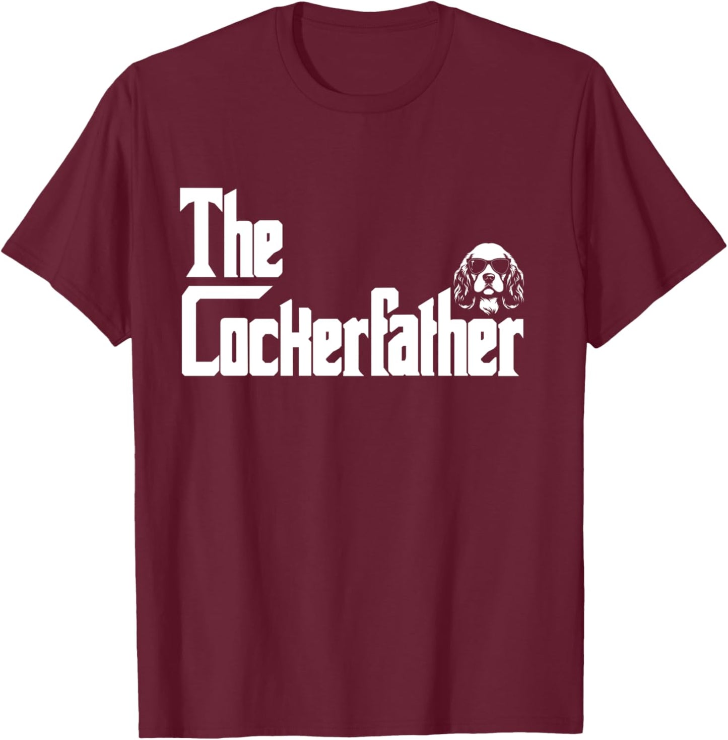 The CockerFather Cocker Spaniel Dog Dad Shirt Homme Cadeaux Manche Longue T-Shirt - T-Shirt | Maroon
