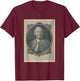Old David Hume Illustrative Portrait T-Shirt - T-Shirt | Maroon