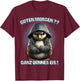 Guten Morgen? Ganz Dünnes Eis! Funny Penguin Coffee , black T-Shirt - T-Shirt | Maroon