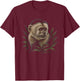 Capuchin Monkey Graphic Artwork Design T-Shirt - T-Shirt | Maroon