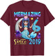 Mermaid Birthday Shirt 6 Years Old Mermaid 6th Birthday Girl T-Shirt - T-Shirt | Maroon
