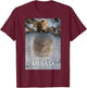 Disney Mufasa: The Lion King the Official Movie Poster Art , Black, S T-Shirt - T-Shirt | Maroon