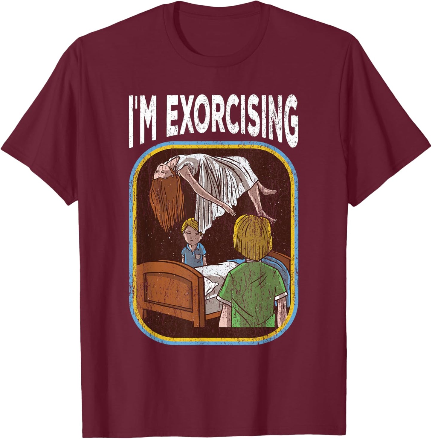 Horror Movie Vintage Nostalgia Small T-Shirt - T-Shirt | Maroon