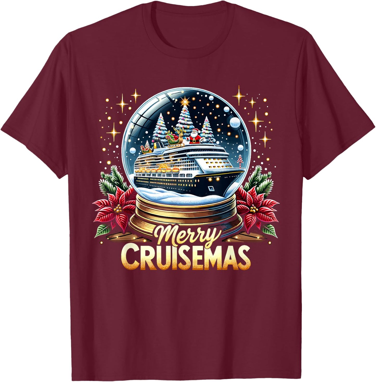 Merry Cruisemas - Cruise Mas T-Shirt - T-Shirt | Maroon
