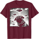 UFO Flying Alien UAPs Funny Pug Selfie Retro T-Shirt - T-Shirt | Maroon