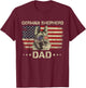 German Shepherd Dad Dog Lovers American Flag 4th Of July T-Shirt - T-Shirt | Maroon