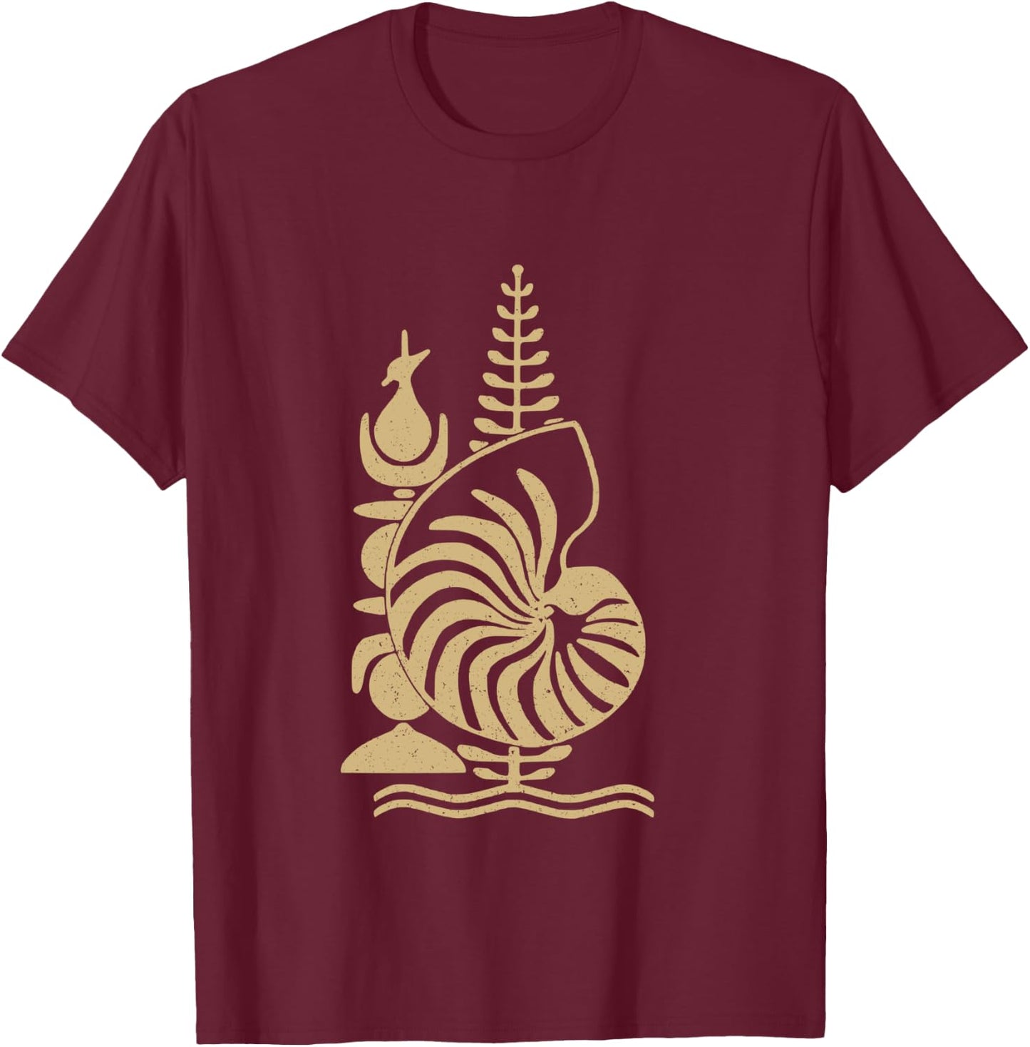 Drapeau du symbole de la Calédonie Manche Longue T-Shirt - T-Shirt | Maroon