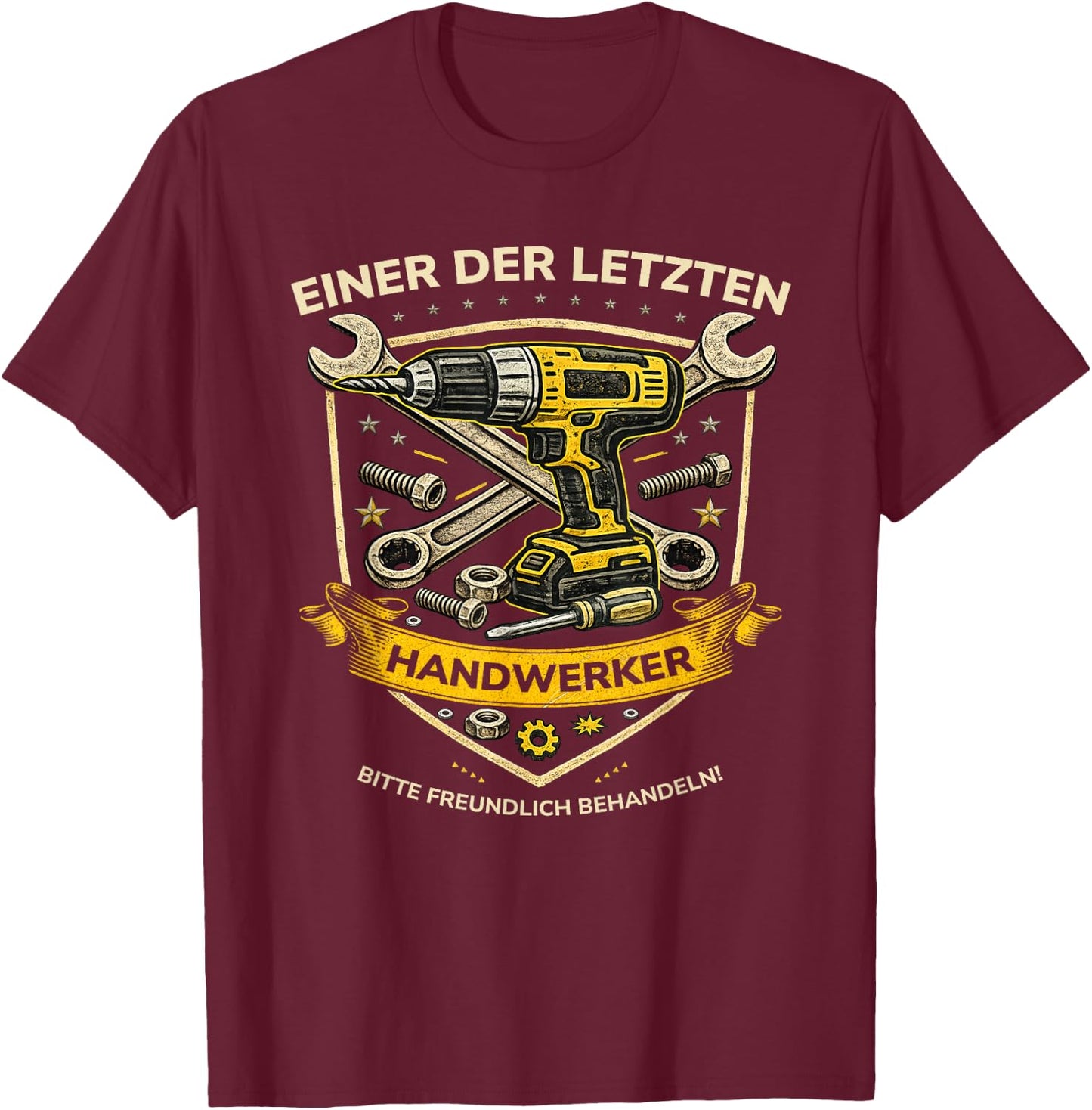 Handwerker Geschenk Mann Papa – Einer der letzten Handwerker T-Shirt - T-Shirt | Maroon