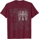 Y2k Grunge Cross Wings 2000s Vintage Goth Emo Harajuku T-Shirt - T-Shirt | Maroon