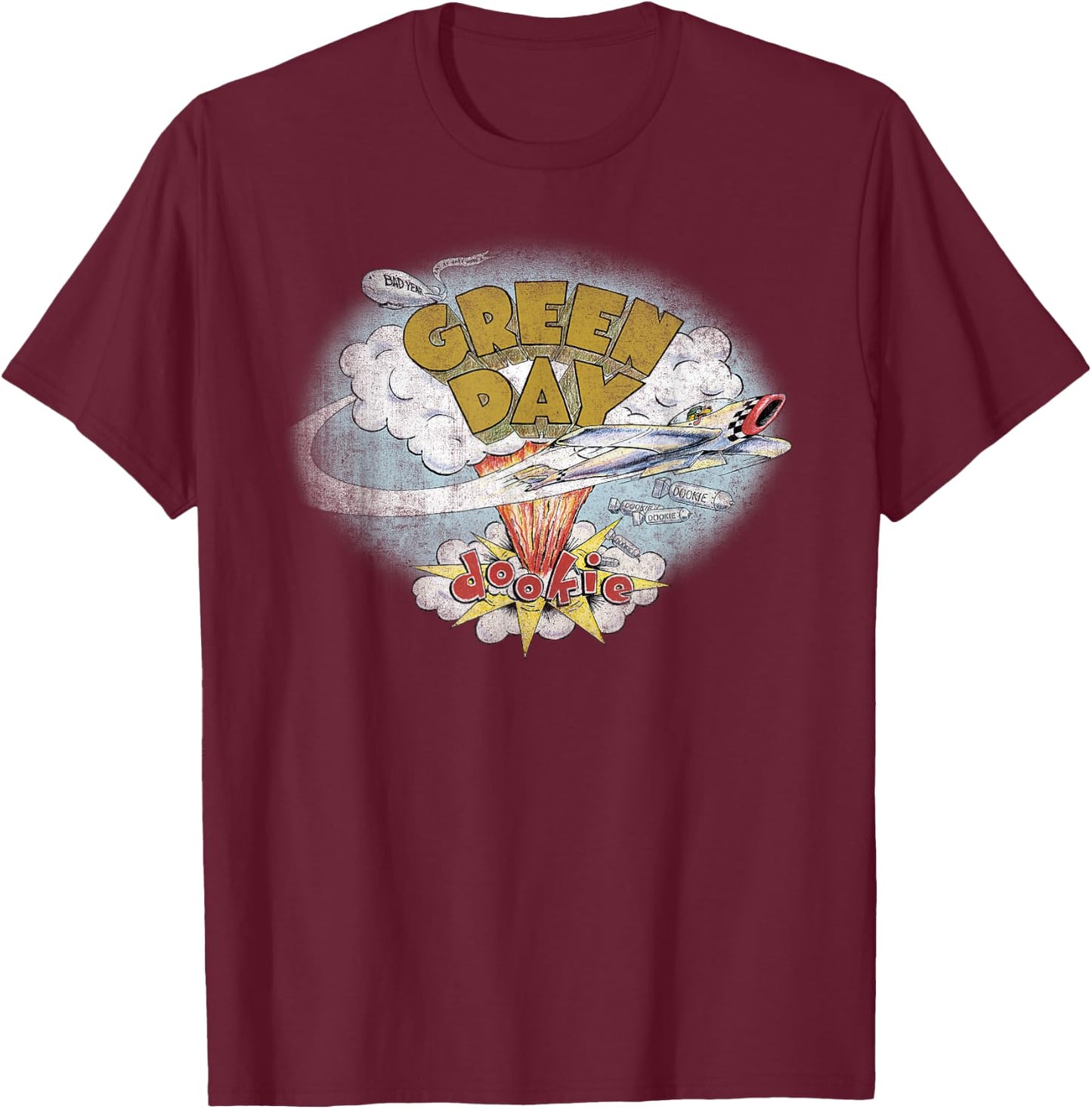 Green Day Fresh Dookie , black T-Shirt - T-Shirt | Maroon