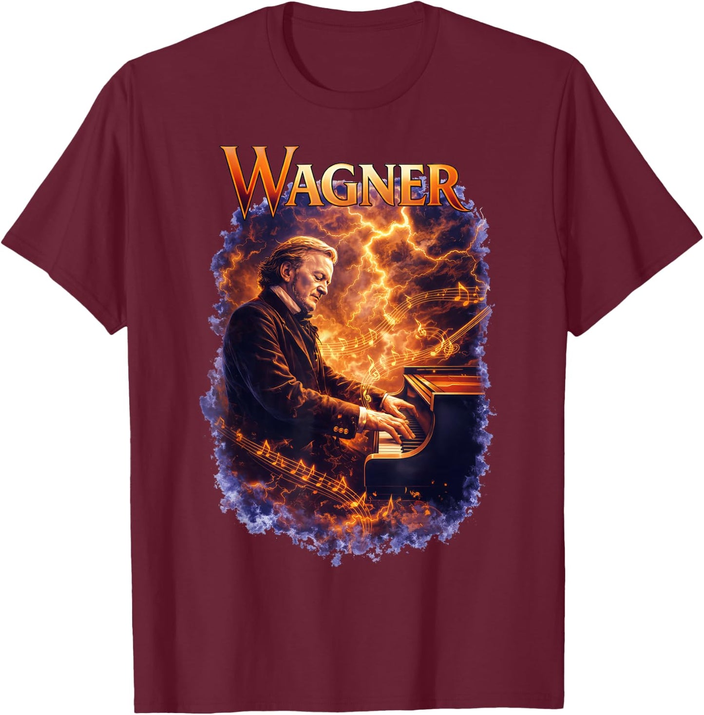 Richard Wagner Komponist T-Shirt - T-Shirt | Maroon