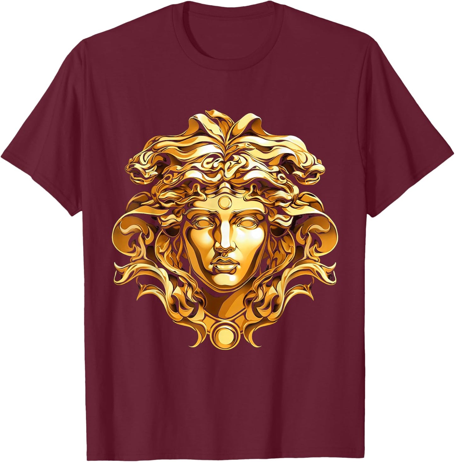 medusahead Greek Mythology Ancient Snake Hair T-Shirt - T-Shirt | Maroon