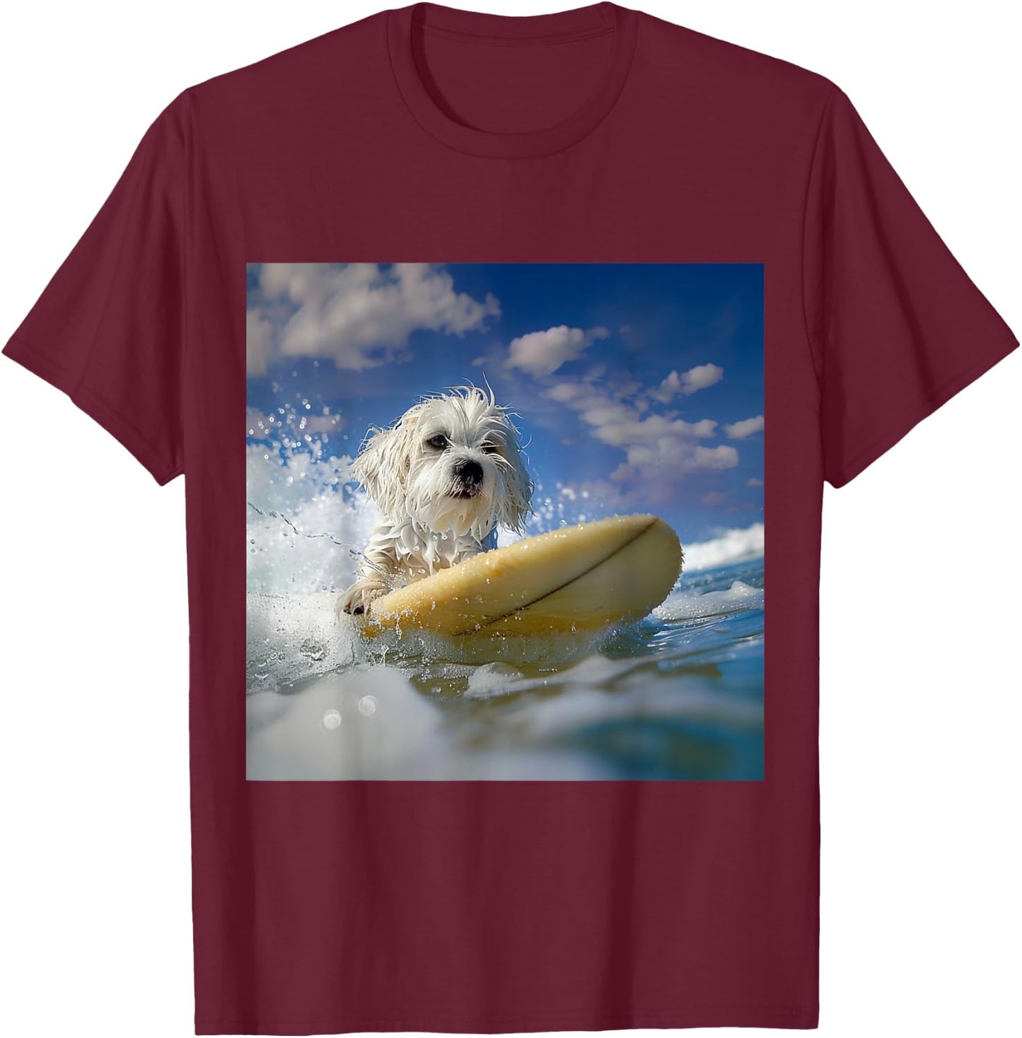 Cotton de Tulear Dog - Cotton de Tulear , Black, S T-Shirt - T-Shirt | Maroon