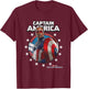 Marvel Captain America: Brave New World Star Spangled Sam T-Shirt - T-Shirt | Maroon