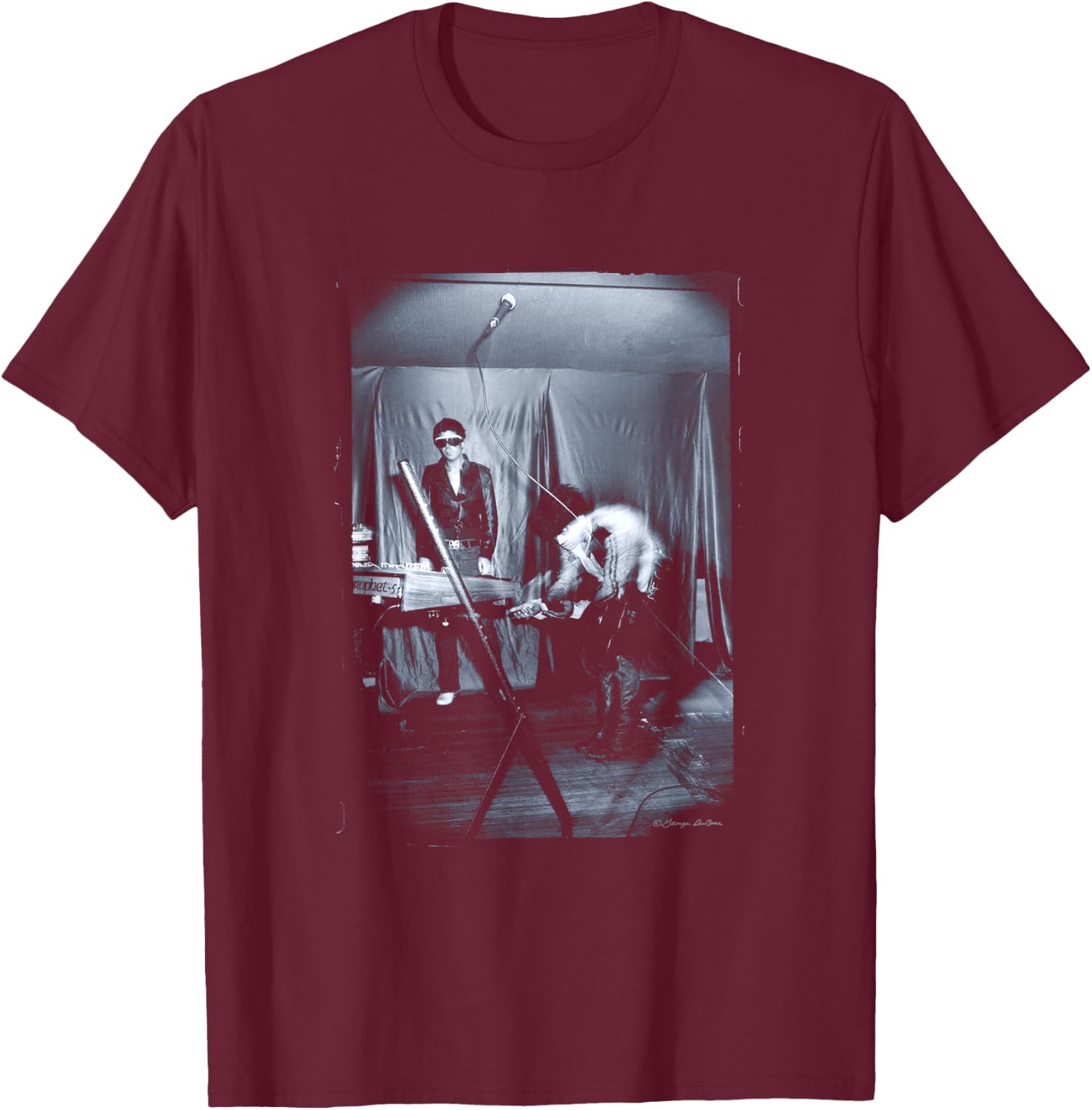 Suicide Band Live In NYC By George DuBose T-Shirt - T-Shirt | Maroon