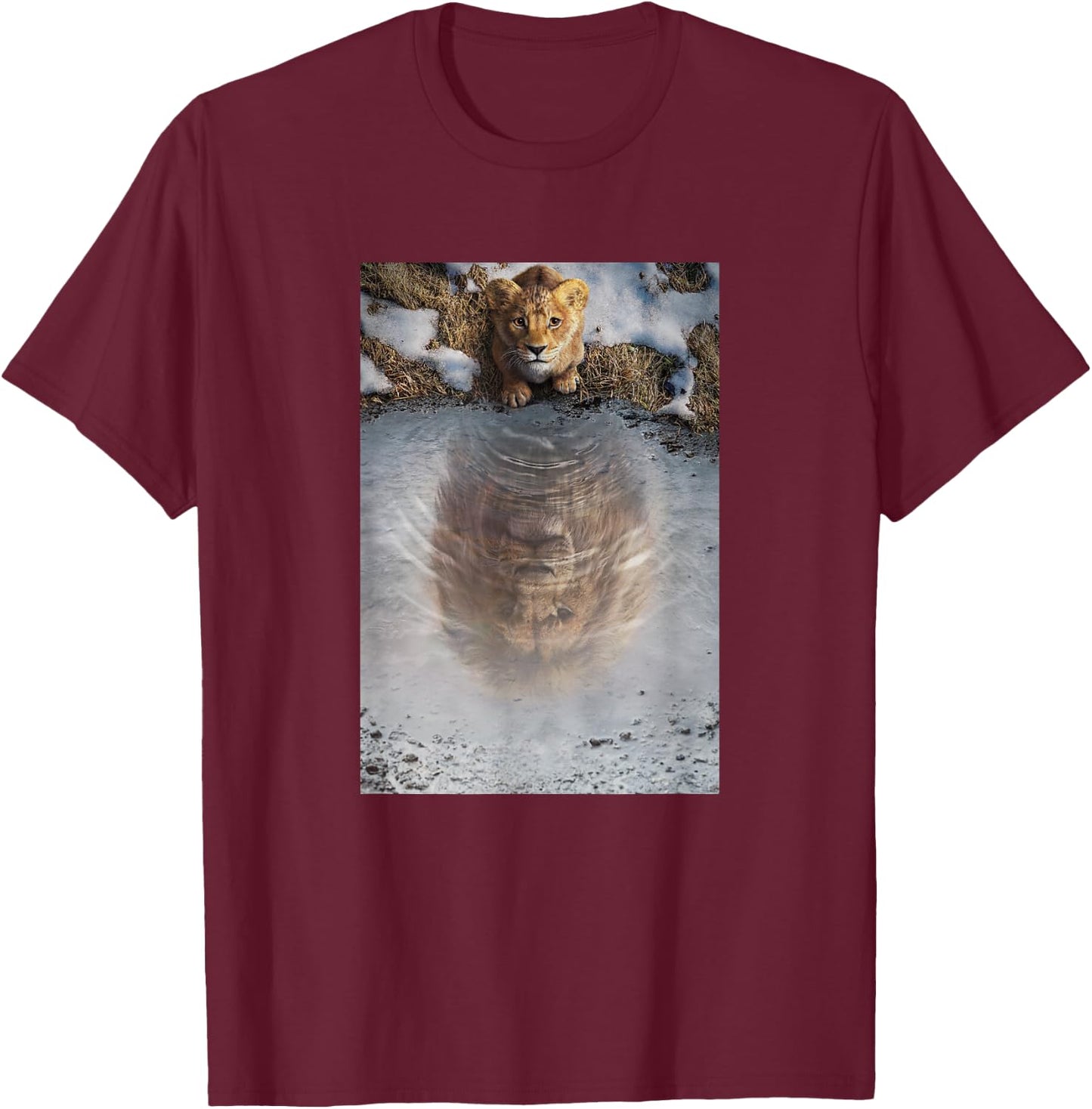 Disney Mufasa: The Lion King A Royal Reflection T-Shirt - T-Shirt | Maroon