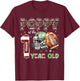 Poppy of The 1 Year Old Football Lover 1st Birthday Boy T-Shirt - T-Shirt | Maroon