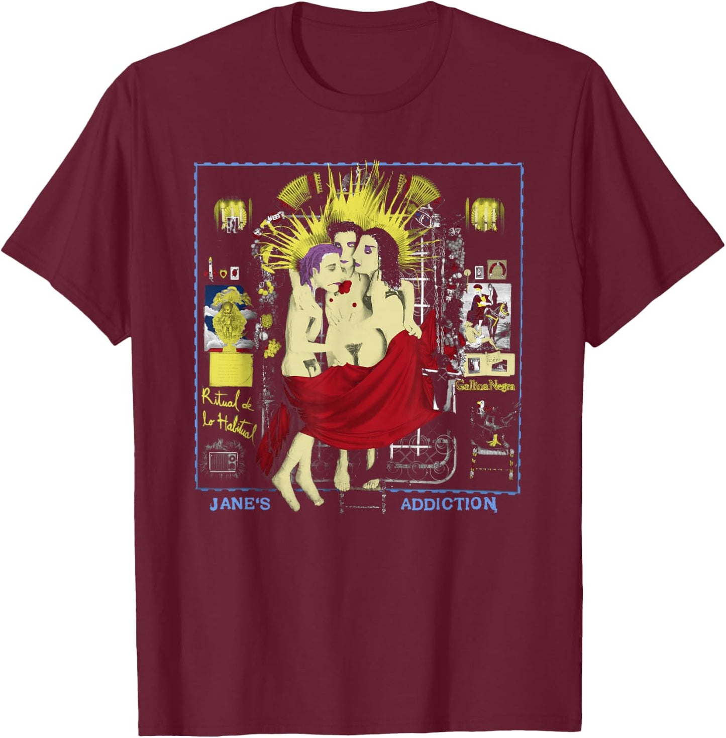 Jane’s Addiction Habitual T-Shirt - T-Shirt | Maroon