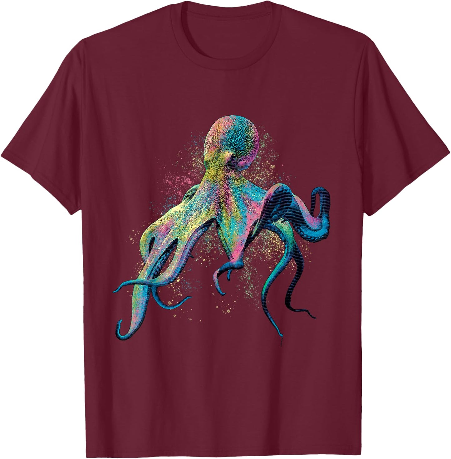Octopus Ocean Animal Marine Biologist Scuba Diving Diver T-Shirt - T-Shirt | Maroon