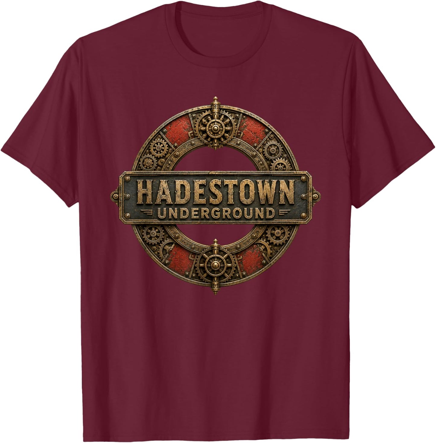 Retro Hadestown Underground Inspired Logo Men Women T-Shirt - T-Shirt | Maroon
