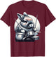 Cute Rabbit Bunny Playing Drums Rabbits Drummer Music T-Shirt - T-Shirt | Maroon