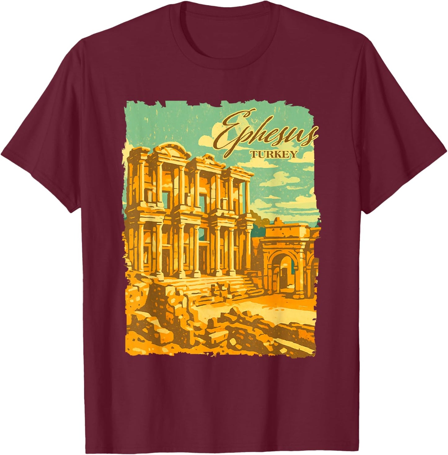 Ephesus Turkey Traveling Trip Meet Me In Ephesus Souvenir T-Shirt - T-Shirt | Maroon