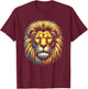 Gift Lion Lovers Men Women Kids Calm Relaxed Lion Face T-Shirt - T-Shirt | Maroon
