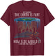 Earth Is Flat Society Schildkröte Elefanten Science Animal T-Shirt - T-Shirt | Maroon