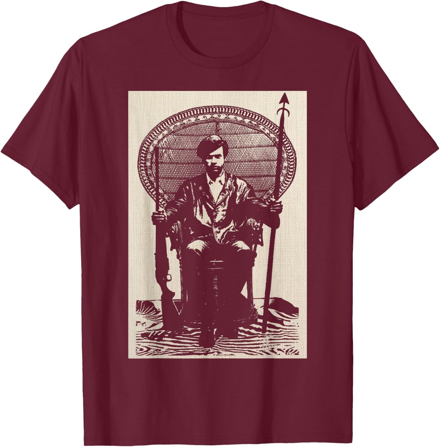 BPP Vintage Black History Self Defense Black Panthers Party T-Shirt - T-Shirt | Maroon