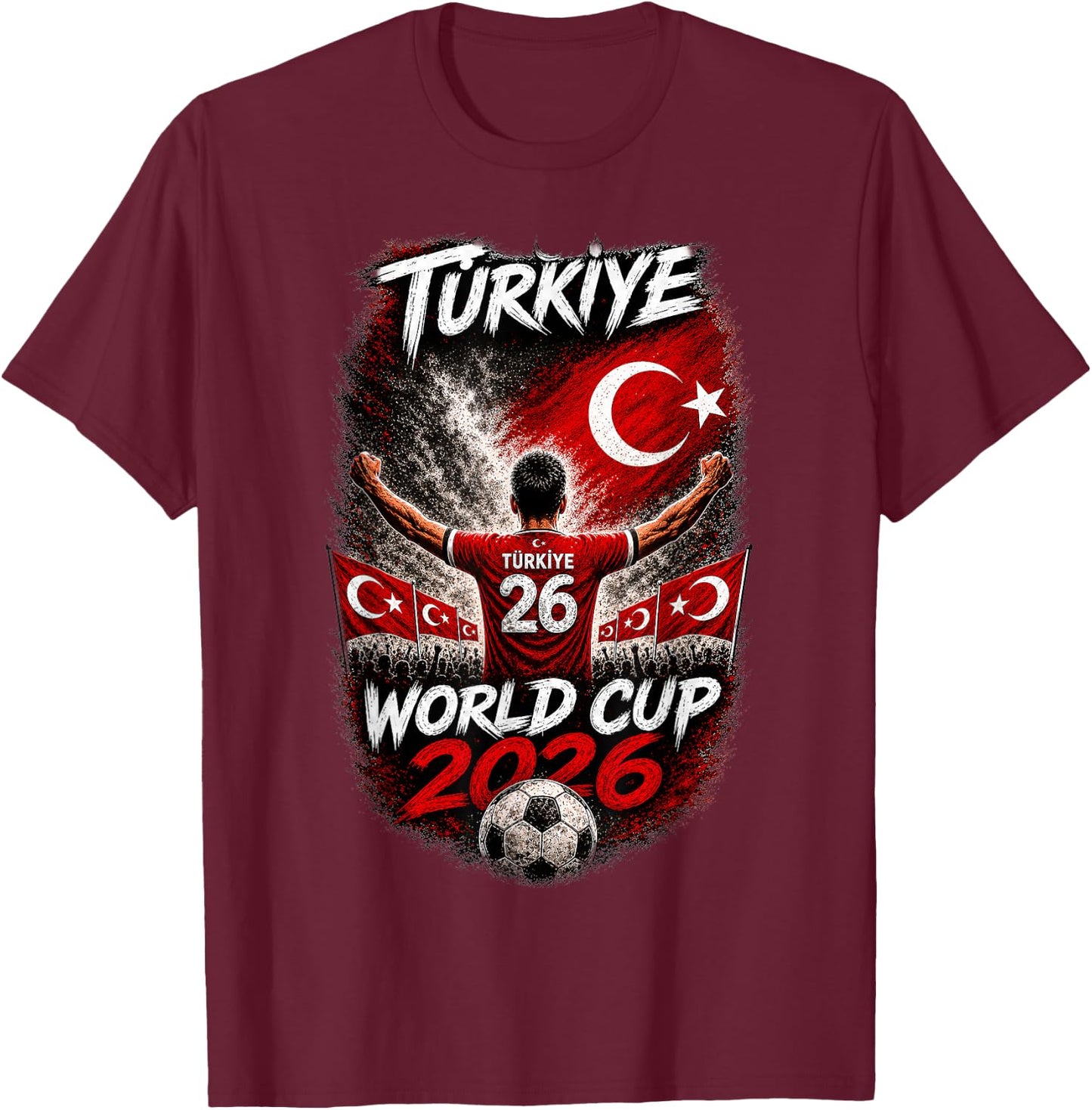 Soccer - WM 2026 Turkey T-Shirt - T-Shirt | Maroon