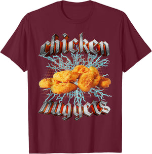 Chicken Nuggets Meme Funny Strange Specific Thanks Meme , black T-Shirt - T-Shirt | Maroon