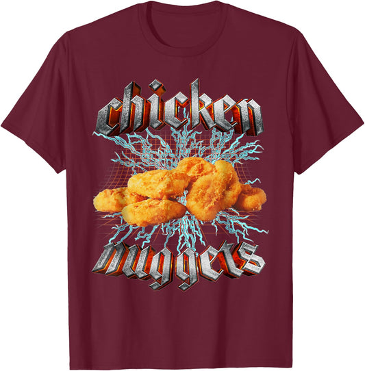 Chicken Nuggets Meme Funny Strange Specific Thanks Meme , black T-Shirt - T-Shirt | Maroon
