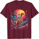 Jesus reitet im Weltraum T-Rex Dinosaurier Meme Sci-Fi Believers T-Shirt - T-Shirt | Maroon