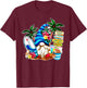 Holiday Beach Gnome Flower Palm Tree Surf Vacation Gnomies T-Shirt - T-Shirt | Maroon