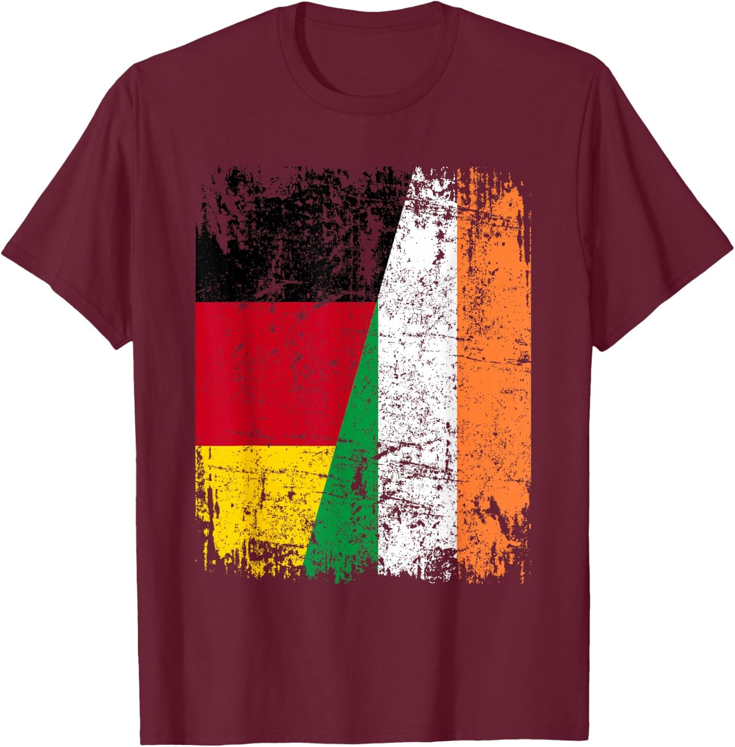 IRLAND DEUTSCHLAND Flagge | Damen Herren Kinder | Irland T-Shirt - T-Shirt | Maroon