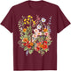 Retro Vintage 86 47 Flower T-Shirt - T-Shirt | Maroon