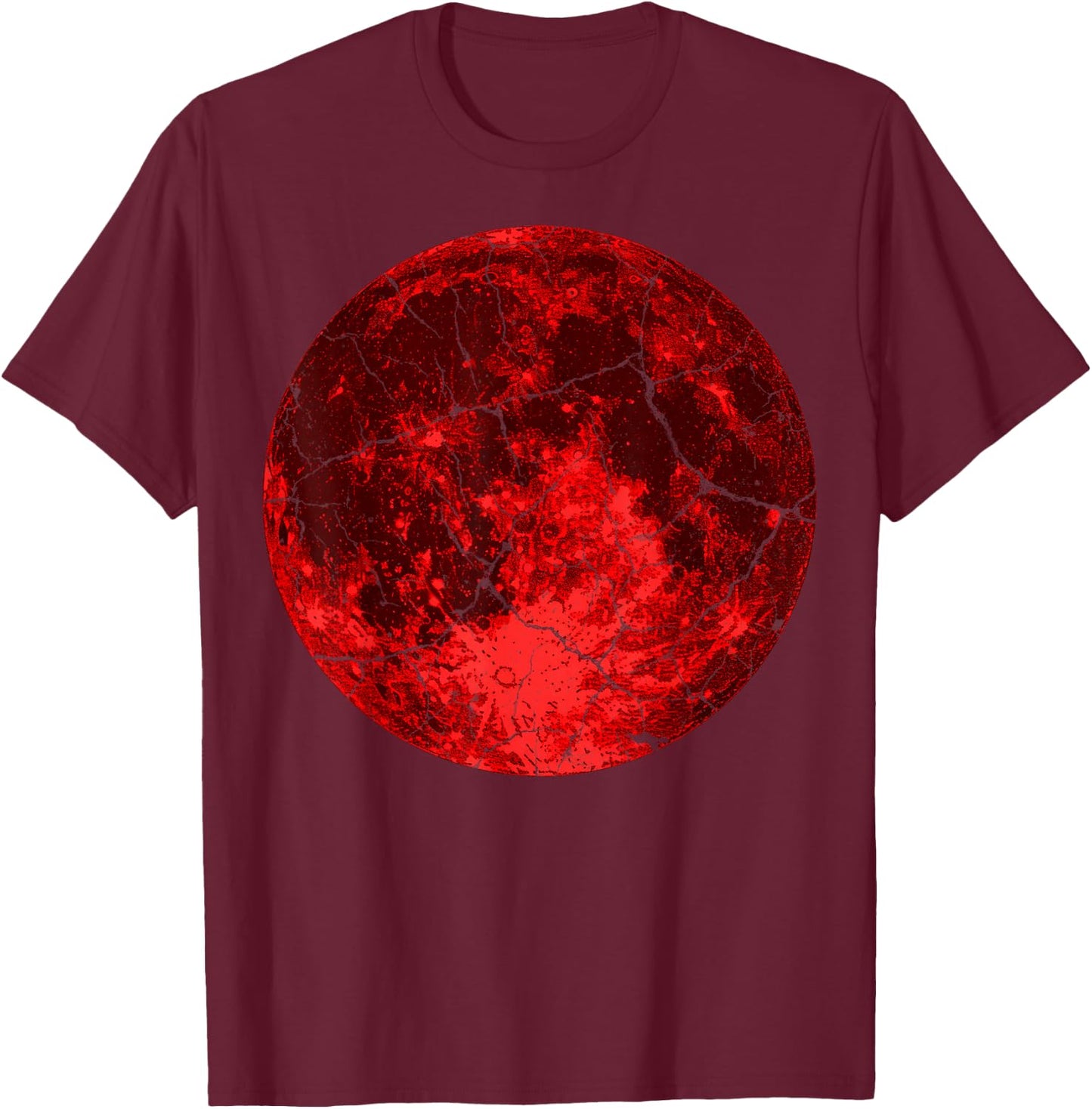 Last Minute Halloween Party Spooky Costume Red Blood Moon T-Shirt - T-Shirt | Maroon