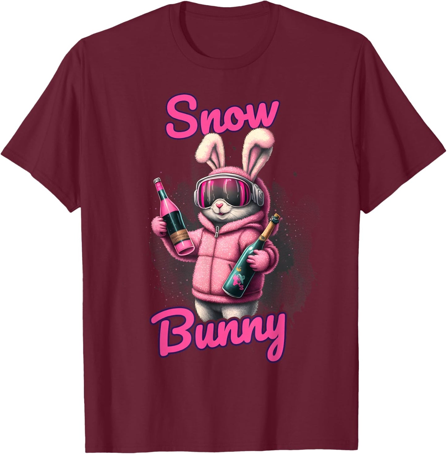Skiing Snow Bunny | Après-ski T-Shirt - T-Shirt | Maroon